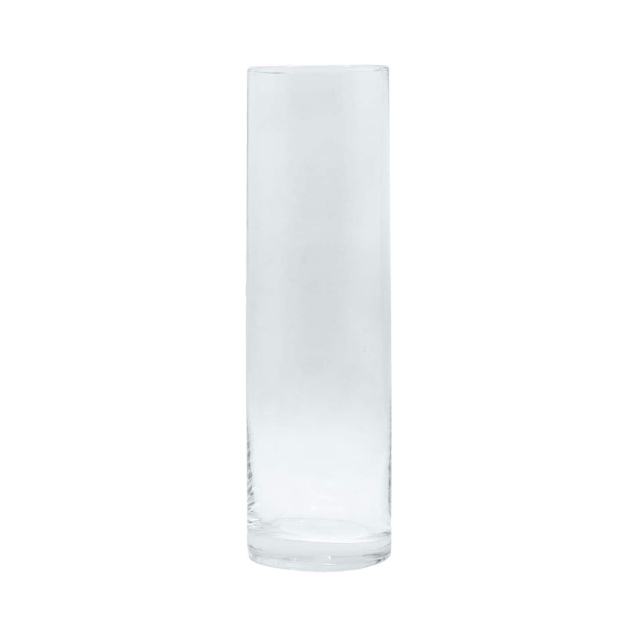 8 Pack: 12" Clear Glass Cylinder Vase by Ashland®